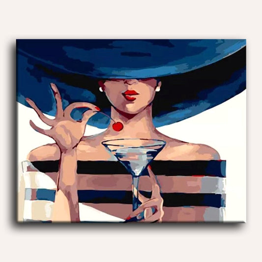 Woman with a Martini Paint-by-Numbers Kit – Maison Artsen