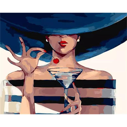 Woman with a Martini Paint-by-Numbers Kit – Maison Artsen