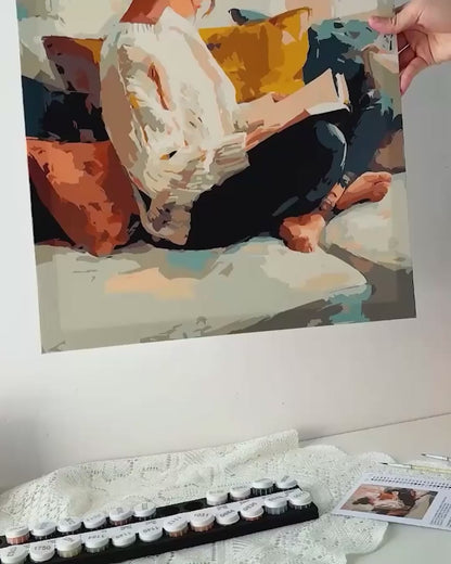 Sunday Reading | Paint by Numbers, 12×16"