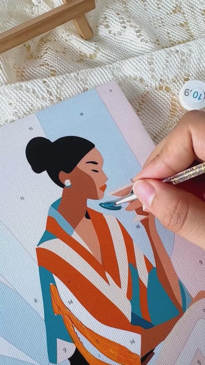 "Chilling Vibes" Paint-by-Numbers Set, 6 Canvases