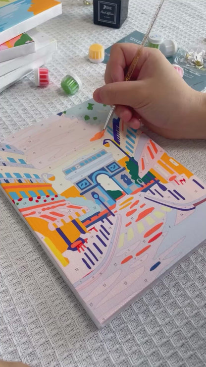 "Paris is Magic" Paint-by-Numbers Set, 6 Canvases