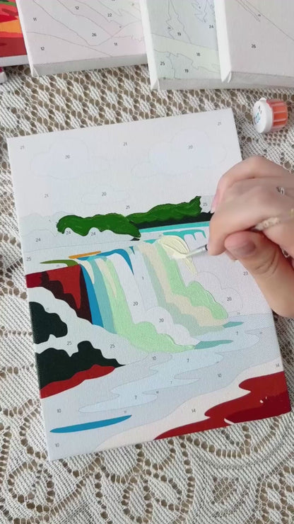 "American National Parks" Paint-by-Numbers Set, 6 Canvases