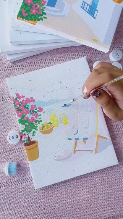 "The Cat is King" Paint-by-Numbers Set, 6 Canvases