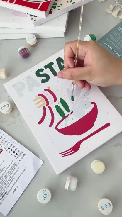 "Buon Appetito" Paint-by-Numbers Set, 6 Canvases