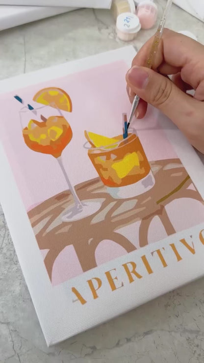 "Italian Fruit" Paint-by-Numbers Set, 6 Canvases