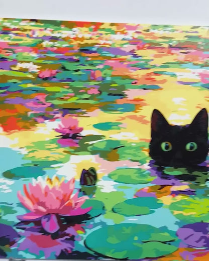 Water Lilies at Sunset | Paint by Numbers, 12×16"
